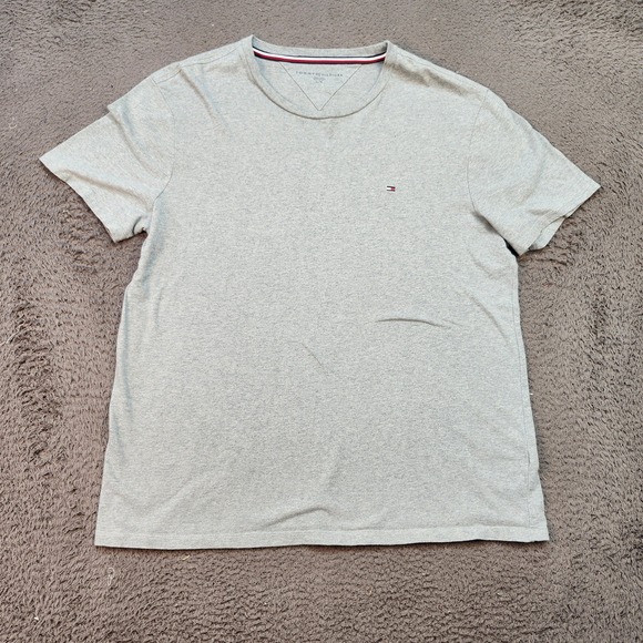 Tommy‎ Hilfiger Shirt Mens Large Classic Crewneck Embroidered Tee Casual Top - Picture 1 of 6